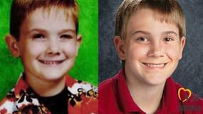 À gauche, Timmothy Pitzen enfant. À droite, une photo de ce à quoi ressemblerait aujourd'hui l’adolescent. - National Center for Missing and Exploited Children