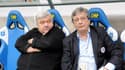 Louis Nicollin et Michel Mézy le 20 mai 2012 pour la dernier journée de Ligue 1 et le titre de Montpellier
