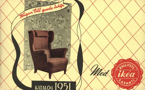 Le tout premier catalogue illustré de Ikea de 1951.