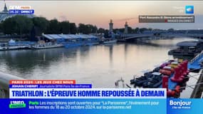 JO 2024: la qualité de l'eau de la Seine insuffisante, l'épreuve de triathlon repoussée à mercredi