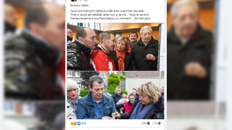 La maire de Calais rend hommage à Thierry Jacob, décédé des suites de sa maladie.
