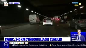 Île-de-France: plus de 240 km de bouchons cumulés ce mercredi matin