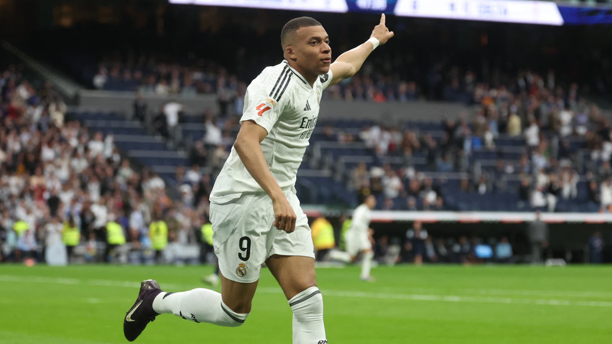 Kylian Mbappé, double buteur face au Celta Vigo, le 4 mai 2025.