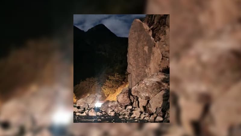 La départementale 60 est coupée ce lundi matin après un éboulement à Ceillac.