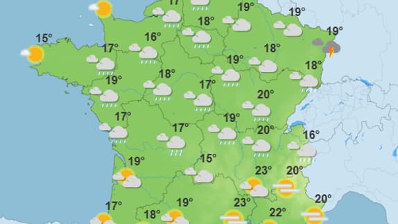 Météo du mercredi 21 mai 2025 après-midi, selon Météo-France. Météo du mercredi 21 mai 2025 après-midi, selon Météo-France.