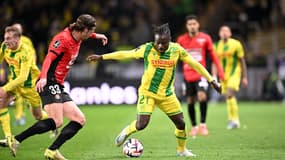 Moses Simon lors du derby entre Nantes et Rennes, 8 décembre 2024