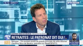 Geoffroy Roux de Bézieux (Medef): cette réforme des retraites "va permettre d'équilibrer les régimes"