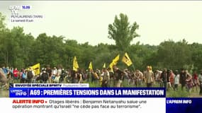 Manifestation contre l'A69: des premières tensions entre le cortège et les forces de l'ordre