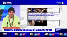 "C'est grâce à lui": le champion du monde de skateboard street Aurélien Giraud évoque le premier skate offert par son père