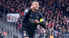 Kylian Mbappé buteur lors de Brest-PSG en Ligue 1, le 29 octobre 2023