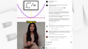 Un deepfake de Kim Kardashian donnant un cours de mathématiques sur Instagram en janvier 2024.