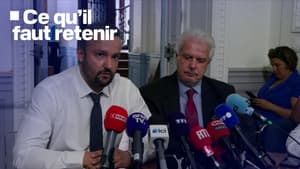 Pierre Dubuisson (à gauche) et Guy Dubuisson (à droite) lors d'une conférence de presse le 6 juillet 2026 à Toulouse