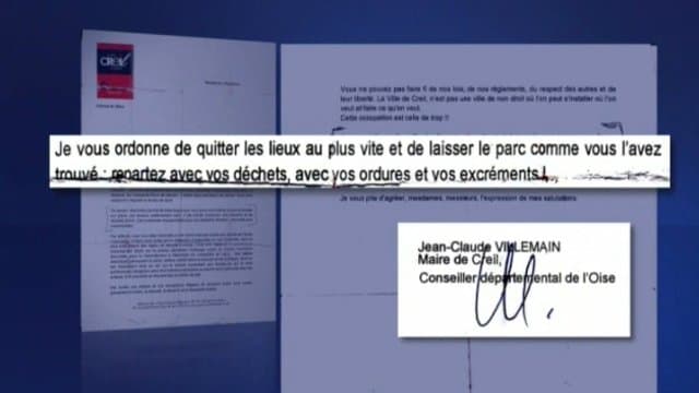 Une image du courrier envoyé par le maire Une image du courrier envoyé par le maire