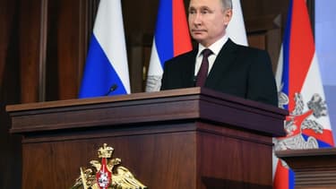 Le président russe Vladimir Poutine, le 21 décembre 2020 à Moscou