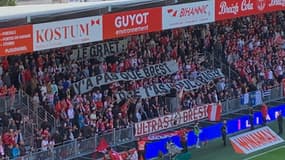 Une banderole anti Le Graët déployée à Brest, le 18 septembre 2022.