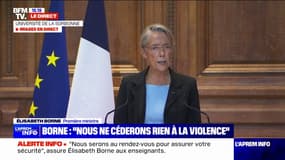 Élisabeth Borne: "Notre République est forte parce qu'elle est unie. Les terroristes veulent nous diviser. Notre réponse doit être claire: la cohésion nationale et l'unité"