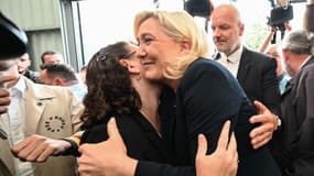 Marine Le Pen au soir du second tour des élections législatives, dimanche 19 juin 2022, dans son fief d'Hénin-Beaumont