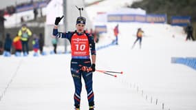 Julia Simon remporte la poursuite d'Oberhof, le 6 janvier 2024.