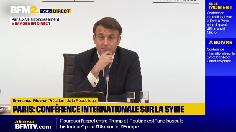 Syrie: Emmanuel Macron déclare que 