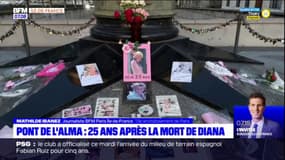 Paris: hommage à Diana sur le pont de l'Alma, 25 ans après sa mort