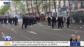 Manifestation du 1er mai: un CRS touché par un jet de cocktail Molotov  