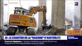 Paris: le chantier de la bassine d'Austerlitz progresse avant les JO