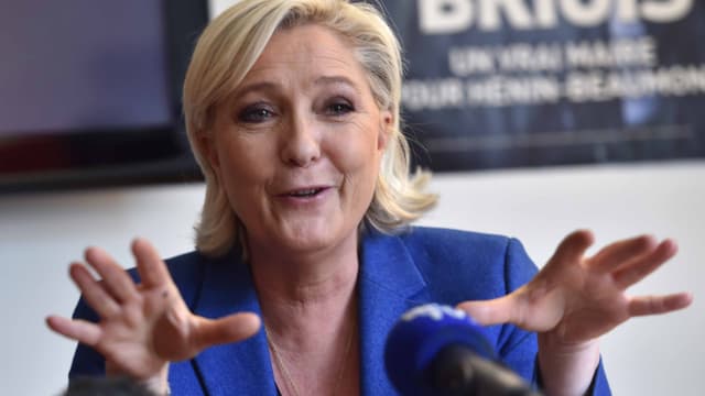 Marine Le Pen, le 19 mai à Hénin-Beaumont.