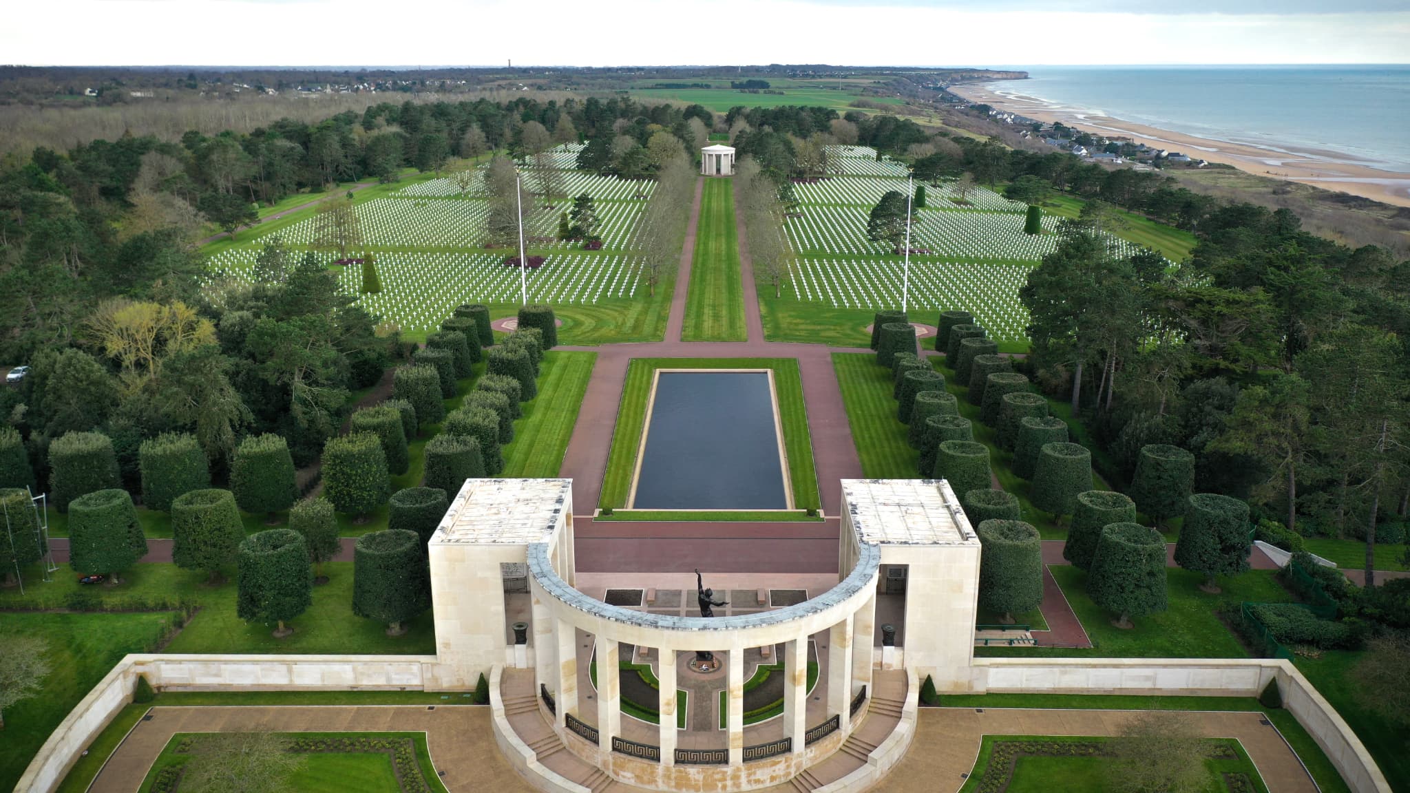 Le cimetière américain de Colleville-sur-Mer le 14 mars 2024 Le cimetière américain de Colleville-sur-Mer le 14 mars 2024