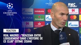 Real Madrid : "Benzema entre logiquement dans l'histoire de ce club" estime Zidane
