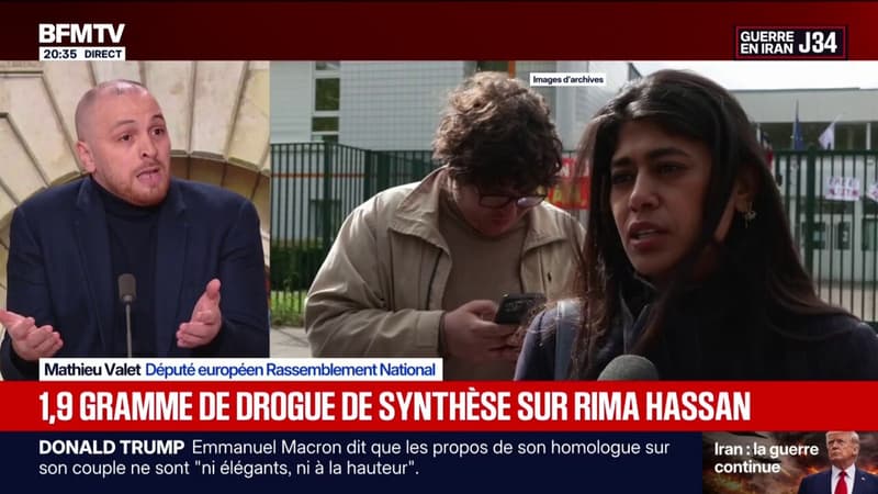 Rima Hassan en possession de drogue: "La France insoumise à un gros problème avec la drogue", déclare Mathieu Valet, député européen Rassemblement National