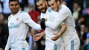 Casemiro, Karim Benzema et Gareth Bale