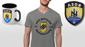 Les produits aux couleurs du régiment d'Azov, vendus sur Amazon France