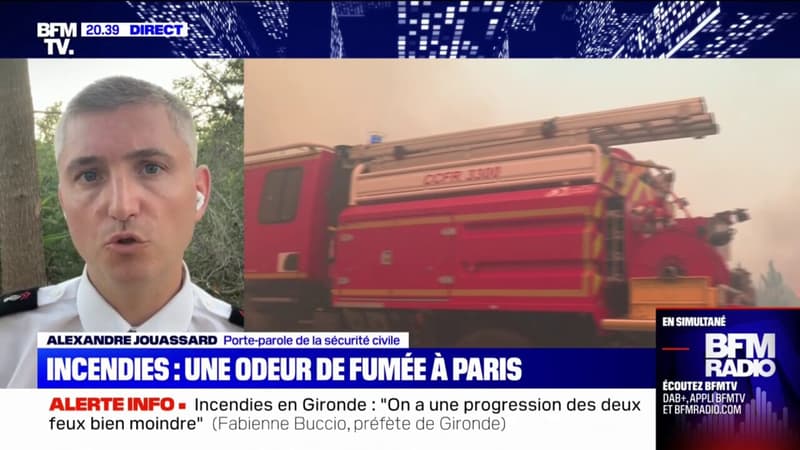 Le porte-parole de la sécurité civile annonce sur BFMTV qu'un pompier a été gravement blessé en Gironde