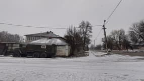 Photo de la ville frontalière de Tiotkino en Russie en 2018.