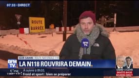 Chutes de neige: la N118 rouvrira samedi