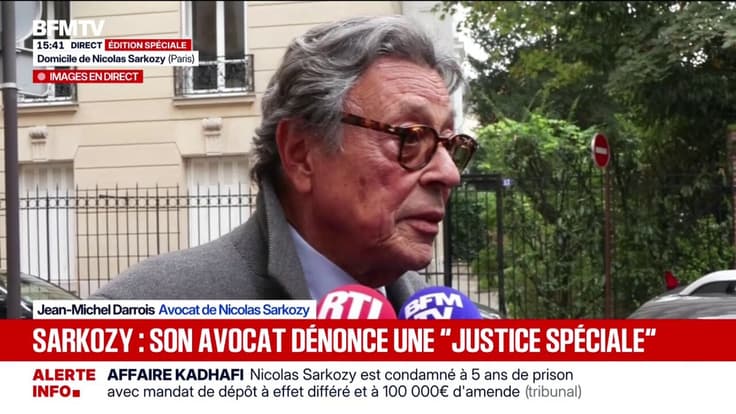 "Une justice spéciale pour Nicolas Sarkozy", dénonce l'avocat de l'ancien président après sa condamnation 