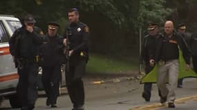 Des policiers lors de la fusillade de Pittsburgh
