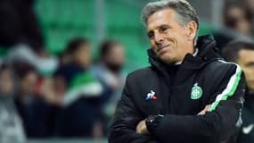 L'entraîneur de Saint-Etienne, Claude Puel, lors du match à domicile contre Angers, comptant pour la 11e journée de Ligue 1, le 22 octobre 2021 au Stade Geoffroy-Guichard