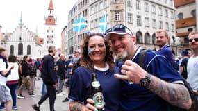 Des supporteurs de l'Ecosse avant le match d'ouverture de l'Euro contre l'Allemagne à Munich, le 14 juin 2024