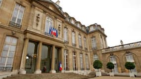 Le palais de l'Elysée à Paris. Selon la présidence de la République, le programme de réduction du train de vie de l'Etat annoncé par Nicolas Sarkozy en juin dernier pour donner l'exemple en période d'austérité est en bonne voie. La suppression de la récep