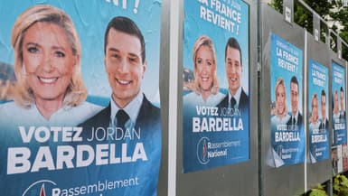 Une affiche de campagne du Rassemblement national. PHOTO D'ILLUSTRATION