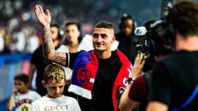 Marco Verratti lors de ses adieux au Parc, le 15 septembre 2023