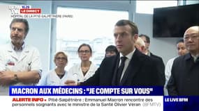 Macron à la Pitié-Salpêtrière: "Je compte sur vous et vous pouvez compter sur moi" 