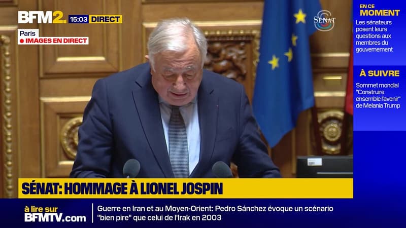 "Cet homme de conviction fut une référence de rigueur" : Gérard Larcher rend hommage à Lionel Jospin #BFM2