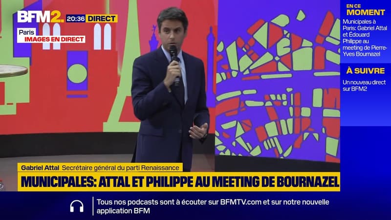 Municipales 2026: "Depuis 12 ans, Paris s'enfonce, Paris s'endort, Paris s'endette", fustige Gabriel Attal