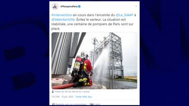 Une centaine de pompiers sont mobilisés pour maîtriser l'incendie.
