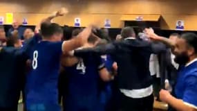 La voie dans les vestiaires après la victoire face à l'Irlande. 