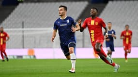 Alec Georgen, ici lors du match Martigues-Dunkerque (1-1, L2, le 27 septembre 2024), estime que les titis parisiens sont accompagnés d'une étiquette peu flatteuse quand ils quittent le PSG