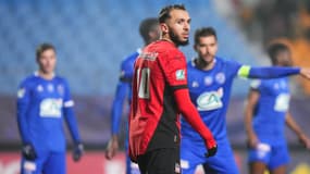 L'attaquant du Stade Rennais Amine Gouiri lors du match de Coupe de France contre Troyes, le 15 janvier 2025
