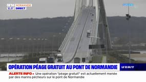 Une opération "péage gratuit" au pont de Normandie dans le sens Le Havre-Honfleur
